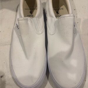 Polo by Ralph Lauren Men’s White Canvas Slip-On Loafers